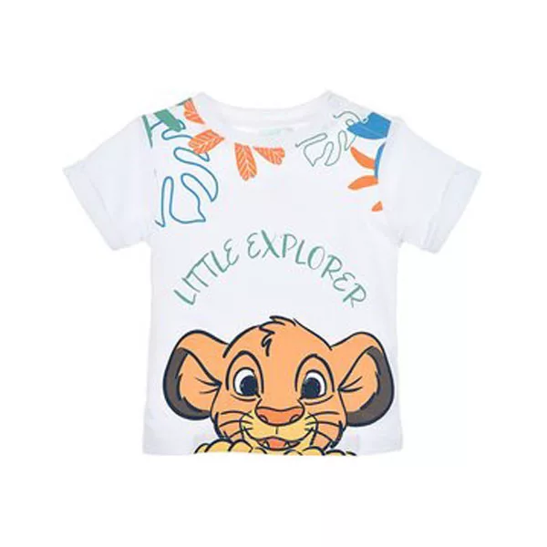 Disney Az Oroszlánkirály Little Explorer White baba póló, felső 6-24 hó